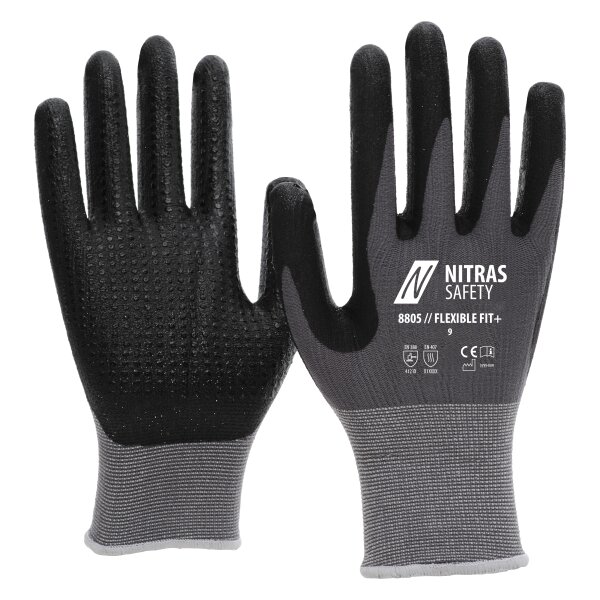 Schutzhandschuh mit NFT-Beschichtung und Noppen Nitras 8805 Flexible Fit+