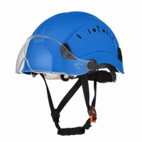 Schutzhelm mit Kinnriemen und 2 Visieren Nevada H02 blau