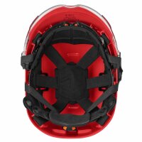 Schutzhelm mit Kinnriemen und 2 Visieren Nevada H02 rot