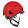 Schutzhelm mit Kinnriemen und 2 Visieren Nevada H02 rot